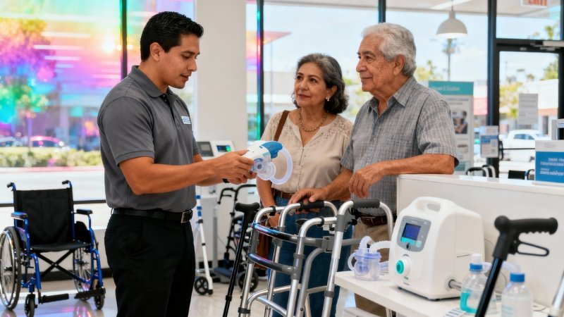 A caring nurse assisting a patient with compassion.
