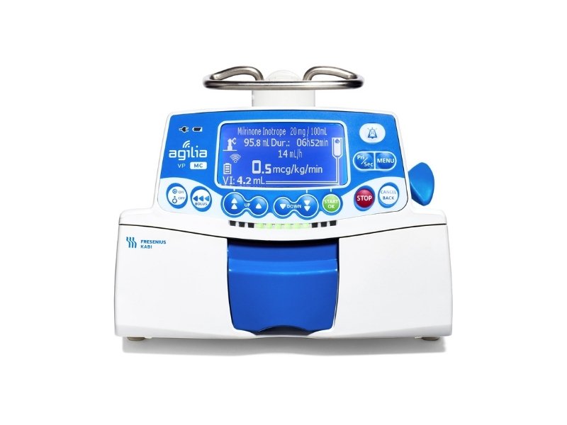 An infusion pump for home use.